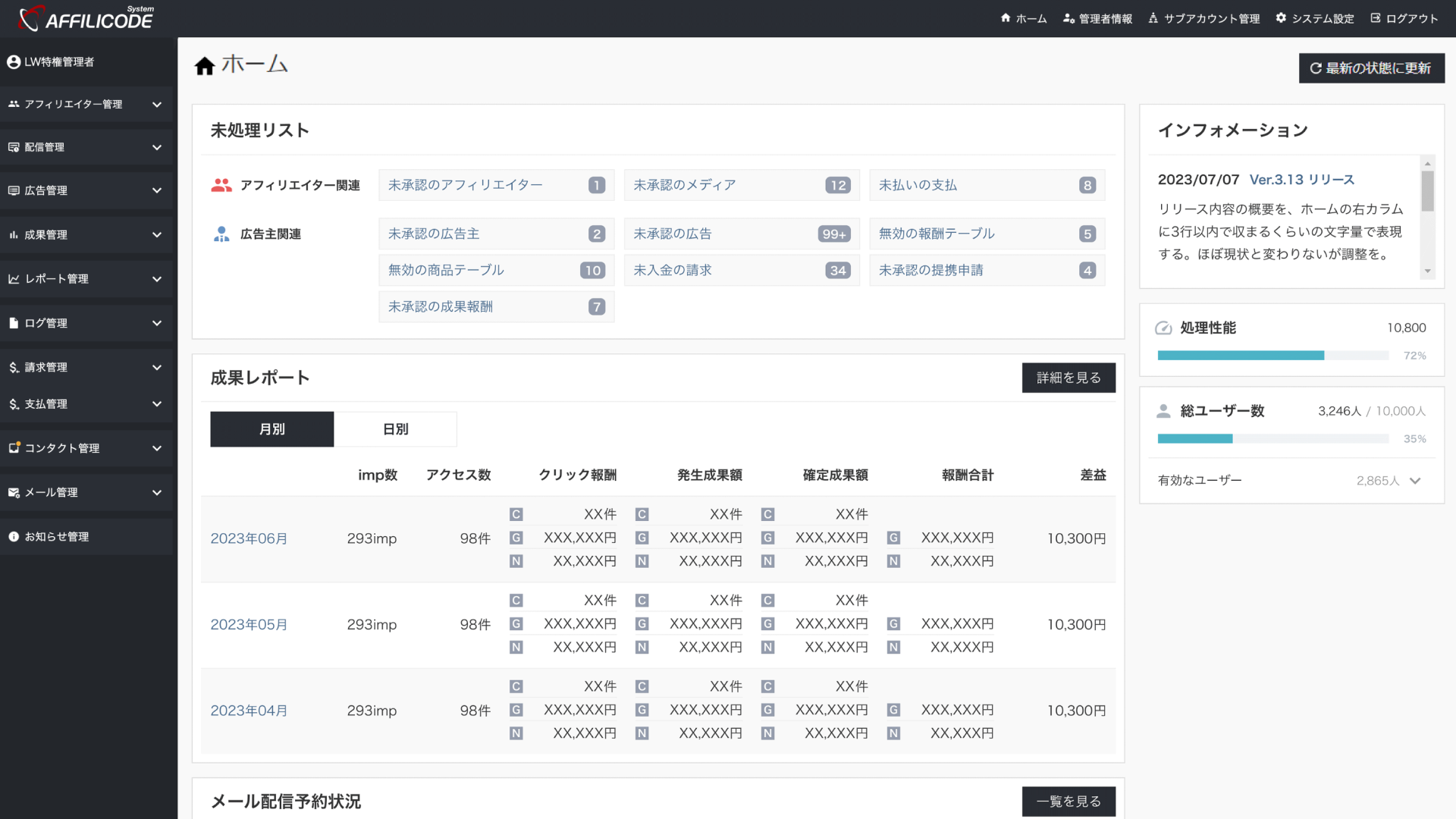 デモサイト申請