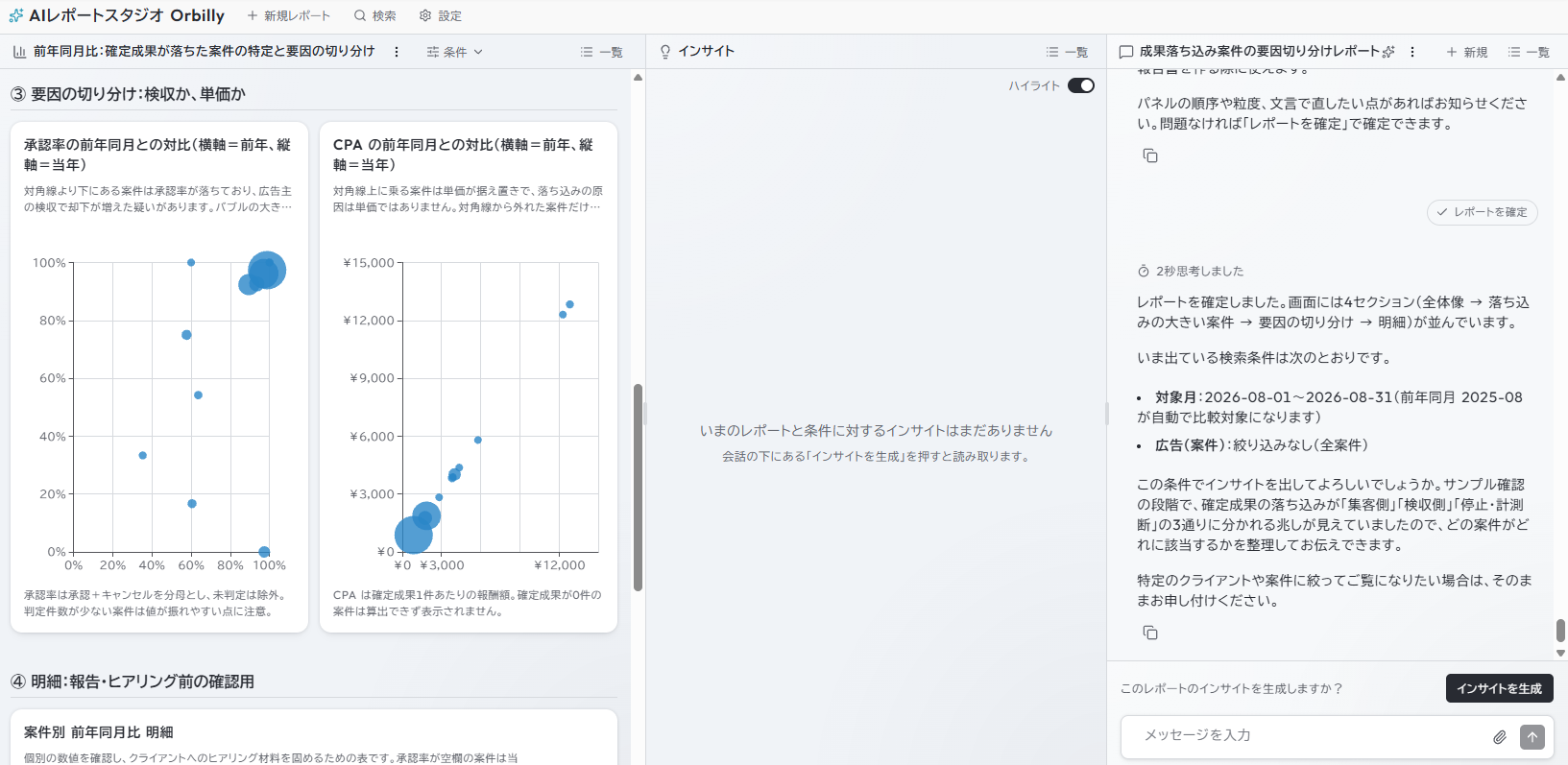 Orbilly_インサイトを生成